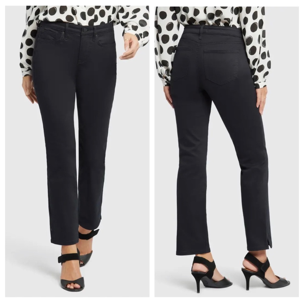 NYDJ Sheri Ankle 2” Rivited Slits in Black